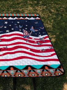1pc Digital Printed Thickened Outdoor Oxford Cloth Waterproof Camping Mat