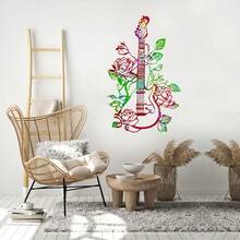 1pc Rose And Guitar Holographic Silicone Mold,Easy To Clean And Reusable Craft Resin Mold,Silicone Molds For Creative Wall Art Decoration Suitable For Friends, Family, And DIY Enthusiasts, Suitable For Various Scenarios - Clear - View 8