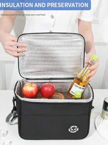 1pc New Insulated Bag Picnic Lunch Bag Handbag Backpack To Bring Food To Work Lunch Bag Fresh-Keeping Bag Lunch Box Bag Ice Cube Folding Ice Pack Thickened Insulated Bag Picnic Lunch Handbag To Bring Food To Work Lunch Out Fresh-Keeping Bag Convenient To Travel Portable Men And Women Daily Necessities