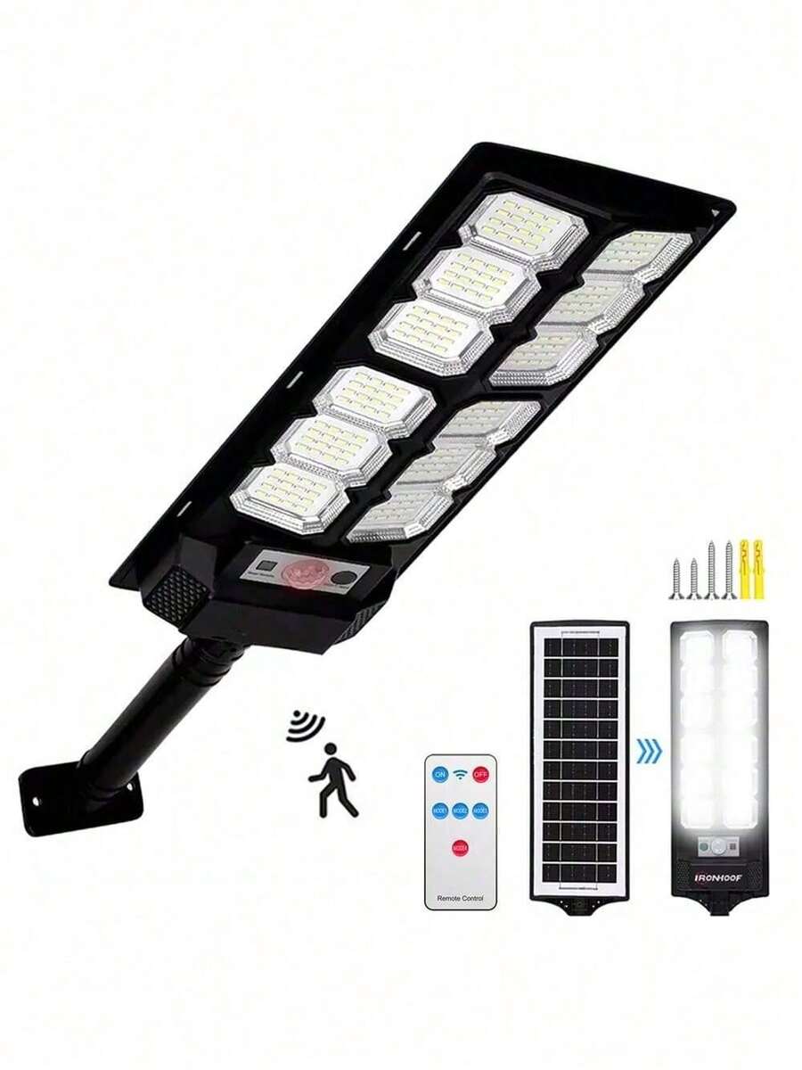 Lámparas Luz Solar Exterior Jardín Luminaria Led Solar 1 Pieza - Negro - Ver 1