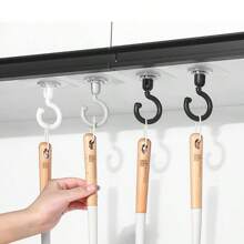 1pc Kitchen Ceiling Rotating Hanging Hook, Ceiling Mounted Utility Hook, Damage-Free Wall/Ceiling Mounted Hook