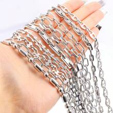 1m/39,37 Zoll Edelstahlkette, Goldfarbe, vielseitige Designs für DIY Schmuck Halsketten & Armbänder