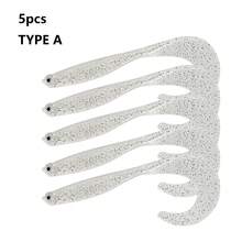 5pcs Lifelike Soft Worm Swim Baits - Soft Lures For Effective Fishing With Realistic Design - Long Twister Tail Fishing Bait For Freshwater And Saltwater,12cm/7g - Multicolor - View 13