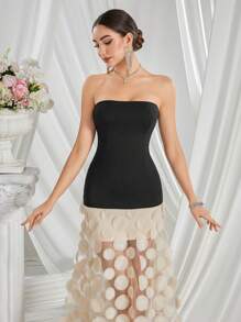 Sheath Lace Sheer Embroidered Long Prom Dresses Dresses, Party Dress, For Cocktail