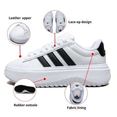 Women's Grand Court Platform Running, Workout, Training Sneakers, Outdoor Comfortable Casual Shoes IE1092