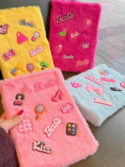 Plush Notebook, American Cute Student Handbook Gift, Girl's Heart Creative Voice Notebook,School Supplies,Back To School