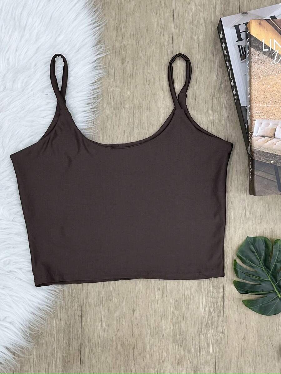 Women's Suplex Cropped Top 1050 - Coffee Brown - View 1