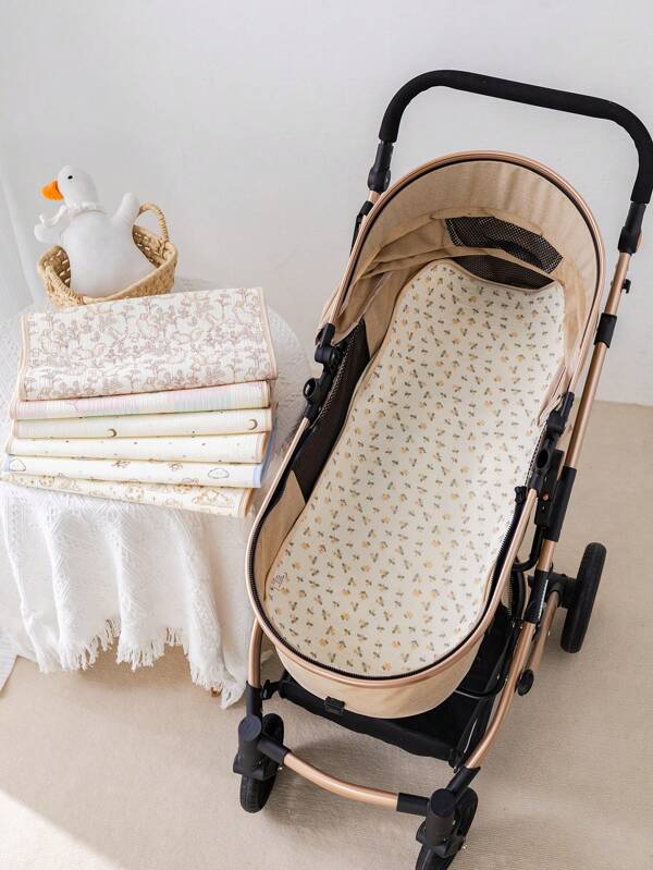 1 pièce Coussin de poussette pour bébé respirant, Coussin de siège d'été absorbant pour landau, Lavable en machine