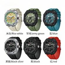 New Men's Watches Simple Bar Nail Scale Men's Wristwatches Three Eyes Six Hands Women's Quartz Watches Fashionable And Versatile Male Student Wristwatches Waterproof Luminescent Female Student Wristwatches - Black Silver - View 3