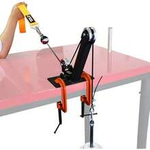 Arm Wrestling Desktop Training Pulley System Profional Equipment Kit Wrist And Forearm Enhancer With 1.5m Adjustable Cable Aluminium Rotating Pulleys Loading Pin And Training Strap - ‎PulleySet - View 1