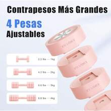 MERACH Juego de 2 mancuernas ajustables MERACH, 4 en 1, para mujer, de 1 a 4 kg, para entrenamiento de fuerza, fitness, gimnasio en casa, regalo.
