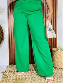 Plus Size Pants - Green - View 1