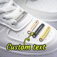 Individuelle Laufschuh-Anhänger, Schuhanhänger-Identifikation für Läufer & Radfahrer, Metall-Schnürsenkel-Charms, Laufgeschenk, Marathon-Geschenk, Schuhzubehör, Schuhstange