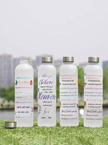 1pc 1000ml/33OZ Capacity Metal Cap Plastic Water Bottle, Fashion Design, Multiple Patterns Available, 3D Printing Technology Provides Stereoscopic Effect, Portable And Durable, Suitable For Outdoor Sports, Fitness, Parties, Travel, Holiday Gifts, Etc.