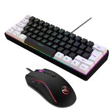 60% Gaming Keyboard & Mouse Set, Gaming Mouse, 3200 CPI, Gaming Mouse Pad, For Windows PC Gamers - Multicolor - View 3