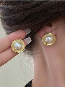 Bộ 5 khuyên tai tối giản cho tiệc cưới/tiệc tùng/hàng ngày, khuyên tai xoắn hình tam giác cổ điển nhỏ nhắn, bộ khuyên tai hoàn thiện mờ sang trọng có khắc tên - Loại A - Xem 2