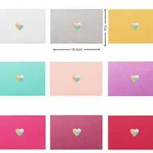 Busta in stile INS, laser e laminatura a caldo, con cuore e perla, carta premium spessa, piccola busta di lusso, materiale per confezione di biglietti, piccola busta