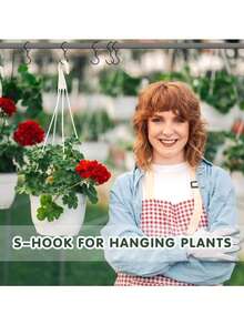 5个S形挂钩，带夹子的衣柜衣架，适用于植物、衣服、厨房用具、灯串、手提包、皮带、帽子 - 彩色 - 查看 4