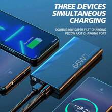 NetHong Banco de energía de 20000 mAh, cargador rápido, 2 USB, batería externa para Apple y Sam sung