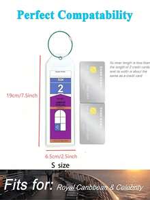 Clear Cruise Luggage Tag Set With Ring, Durable PVC, Perfect For Royal Caribbean And Celebrity Cruises - A Must-Have Accessory For Travel Enthusiasts, Cruise Travel Accessories,Cruise Clear Luggage Tag Bags With Loop Cruise Essentials Royal Caribbean Cruises And Celebrity Cruises Luggage Tag