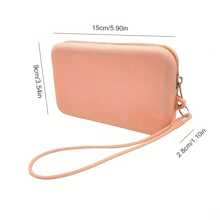 Small Silicone Cosmetic Bag, Coin Purse Lipstick Clutch, Cosmetics Storage Pouch, Portable Minimalist Toiletry Bag,For Holiday Beach, Bathroom Collection, Bedroom Collection, Large Capacity