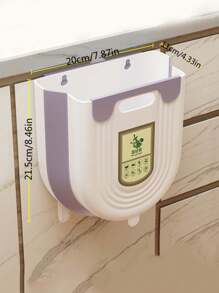 Papelera plegable de 6 L/10 L con soporte de pared, contenedor para bolsa de basura, de plástico, colgante, para cocina, baño, camping, autocaravana, hogar, coche, de gran capacidad, fácil de limpiar