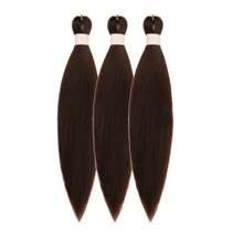 1/3/6 Packungen schwarze Flechthaar Vorgespannte Knotenlose Kanekalon Box Zöpfe Haar zum Flechten Vorgespannt Lang Gerade Synthetische Flechthaarverlängerungen für Knotenlose Zöpfe