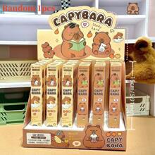 1/3/6pcs Random Capybara Ball Point Pen Blind Box, Cartoon Water Vole Push-Button Pen Small Gifts, Student Learning Stationery, Back To School Gifts