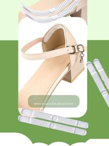 1 Confezione di strisce in gel antisfregamento trasparenti a onde sottili unisex per sandali, lacci delle scarpe, tacchi - Da applicare liberamente su vari tipi di scarpe
