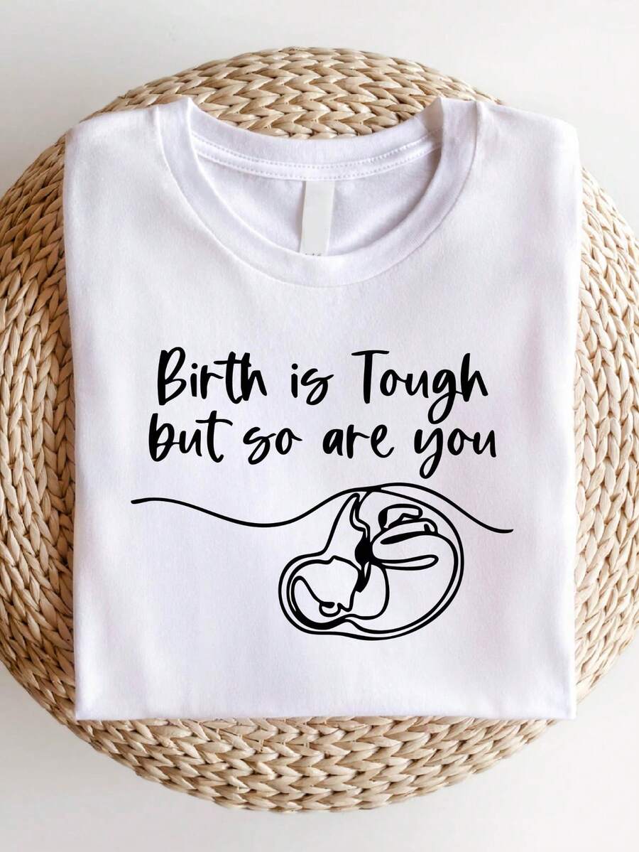 Birth Is Tough But So Are You Shirt, Doula T-Shirt, Funny Doula Tee, Birth Gift, Midwife Shirts, Doula Birth Thank You T-Shirts, Postpartum Doula. SD-3695 - 白色 - 查看 1