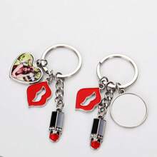 1pc Personalized Heart-Shaped Photo Keychain For Women, Can Be Given As Christmas Gift To Friends, Classmates And Colleagues