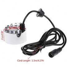 12 LED Ultrasonic Mist Maker With Light - Fogger For Water Fountain And Pond Decor