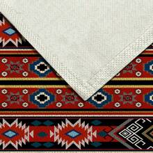 1 Stück Tischläufer mit geometrischem Muster, 4 Stücke Platzsets mit geometrischem Muster, geeignet für Feiertage, Partys, Geburtstage, Abendessen, Küchen- und Esszimmer-Dekoration, für alle Jahreszeiten verwendbar, Heimtextilien Tisch-Dekoration