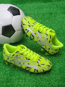 1 par de zapatos de fútbol para niños, zapatos con tacos para niños, zapatos de fútbol deportivos, equipamiento infantil, zapatos de entrenamiento de fútbol antideslizantes para niños y niñas