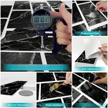 16pcs 20cm/7.87inch Foam Wall Tile Stickers, Peel And Stick Tile Stickers For Backsplash, Bathroom Decorative Stickers - Multicolor - View 8