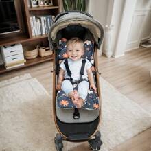 Seat Cushion Pad For Baby Stroller Soft Liner Cushion Breathable, Air Mesh Universal For Jogging Stroller Baby Car Seat Cushion Flowers Printing For Girl