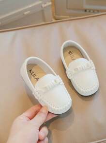 1 Pair New Solid Color Retro Casual Soft Bottom Wear-Resistant Flat Shoes