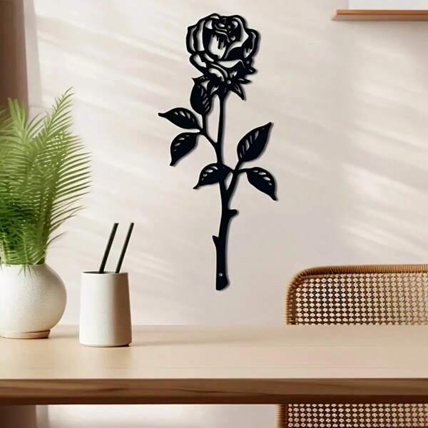 1pc Metal Sign Decor, Metal Wall Art Hanging, Wall Decor, Creative Hollow Silhouette Art, Indoor Home Decoration, Garden Wall Hanging, Metal Craft, Festival Gift