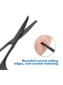 Household Beauty Tools: Small Scissors, Nose Hair Trimmer, Rounded Eyebrow Scissors, Stainless Steel Scissors - And 2pcs Anti-Scratch Double-Headed Nose Hair Trimmer