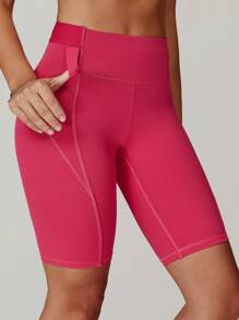 MASKERT Damen Sport Shorts für Frühling und Sommer, Wandern Sport Radfahren Shorts mit 5 Taschen, schnell trocknende Outdoor Sport Lauf Fitness Shorts, hochelastische Yoga Shorts mit 5 Taschen, weich und hautfreundlich