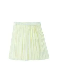 Falda Plisada Larga Con Vuelo Fancy Flow Tela de Alta Calidad - Blanco - Ver 5