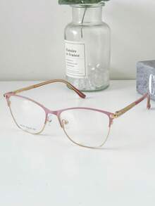 MELINDA MODA Women's Metal Fashion Eyeglasses Frame - Pink - View 2