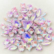 50 chiếc đinh tán đá AB màu hồng dùng để trang trí quần áo, giày dép, túi xách, phụ kiện DIY - Hồng - Xem 3