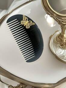 1 Peça Pente de Borboleta Fashionable de Alto Padrão Leve de EVA (Copolímero de Etileno e Acetato de Vinila), Leve, Portátil, Anti-estático. Inclui 1 Bolsa de Cordão de Seda Sintética. Ferramenta de Penteado