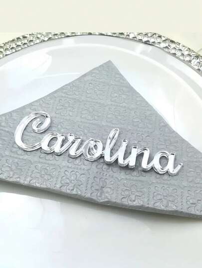 1 pieza Etiqueta de nombre de acrílico personalizada, tarjeta de lugar personalizada, regalo personalizado, adecuado para decoración de mesa de cumpleaños y boda