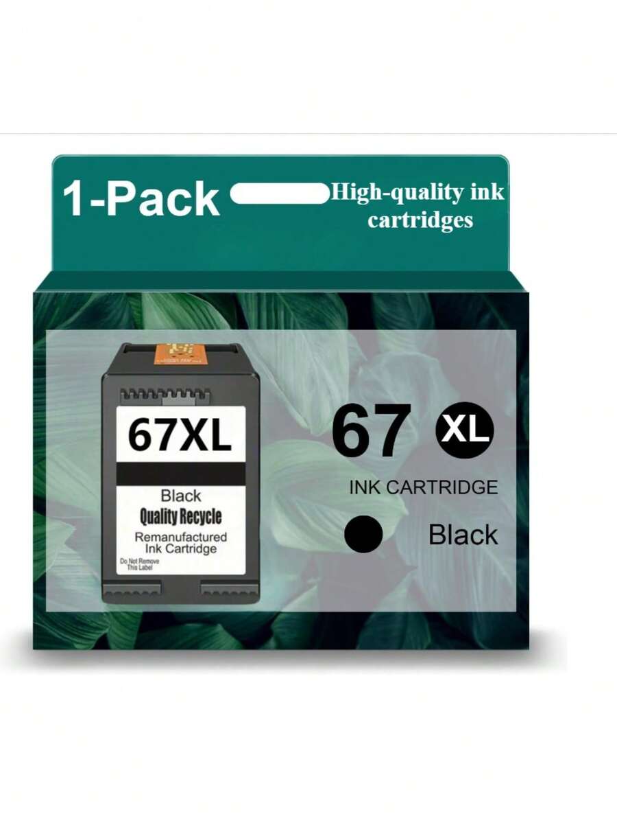 1-Pack 67XL Black Ink Cartridge Replacement For Ink 67XXL 67XL 67 XL For DeskJet 4133e 2755e 4155e 2722 2752e Envy Pro 6458 6475 Envy 64 58e 64 55e 6055e 6075 - 查看 1