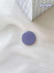 1pc Solid Color Expandable Mobile Phone Stand, Cute Transparent Phone Holder, Foldable Phone Stand With Transparent Base, Phone Accessories In Dopamine Colors Compatible With IPhone, Android Phone, Gift For Birthday, Family, Friends Push-Pull Phone Grip