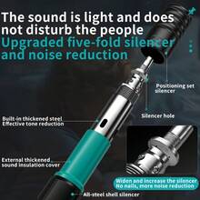 手动迷你钢钉枪 - 5 速可调迷你钉枪 - 混凝土钉枪套件 - 木工和装饰 - 内置气动钉枪，适用于红砖墙、混凝土墙（钉枪套装）注意：本产品不含钉子。