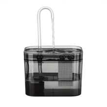 1pc Transparent Water Dispenser For Cats, Automatic Filtered Cat Fountain, Crystal Curved Pipe Imitate Faucet, 1.5L Capacity, Suitable For Cats, Small Dogs, USB Plug (For Power Supply)