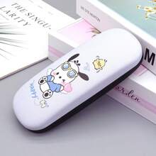 Sanrio Astuccio per occhiali carino con il personaggio Kuromi viola per donna, organizer per gioielli e occhiali da sole rosa con stampa My Melody, resistente e compressibile, accessorio portaocchiali estivo blu Cinnamoroll essenziale per auto e viaggio, portaocchiali da scrivania per scuola e ufficio, articoli Pochacco, regali di gruppo per damigelle, infermiere e insegnanti, regali per ragazze per vacanze e compleanni, articoli autorizzati Sanrio.